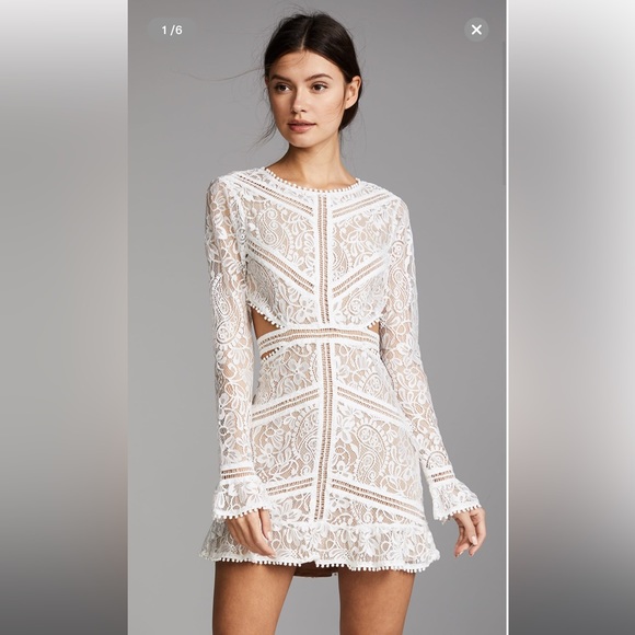 For Love And Lemons Dresses & Skirts - ✨LIKE NEW, RARE✨ For Love & Lemons Emerie Cut Out White Lace Dress - Sz S